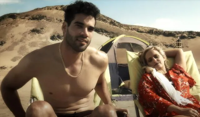 El modelo Guty Carrera interpreta a la pareja de la artista en el video de Una y otra vez. Foto: captura de YouTube