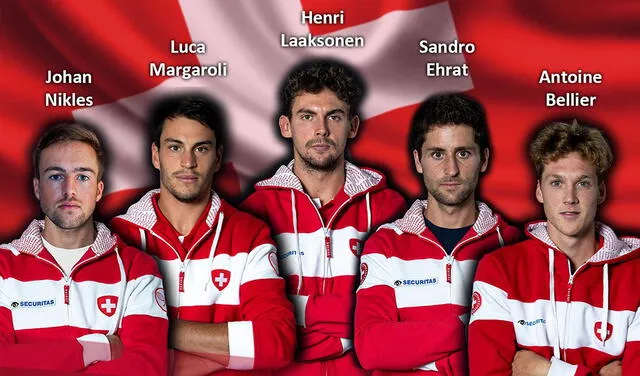 Equipo suizo para la Copa Davis. Foto: Swiss Tennis.