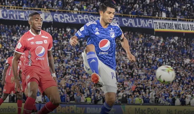 Millonarios vs. América de Cali fueron al descanso sin goles, tras dos penales fallados por los millos. Foto: Millonarios FC