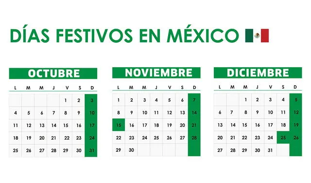 Días festivos obligatorios en México para enero, febrero y marzo de 2021.