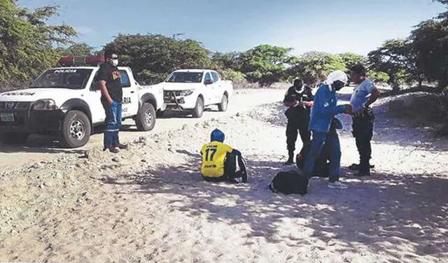 Hasta el lugar llegó la Policía y Serenazgo, quienes trasladaron a los hombres de mar al centro de salud de Sechura