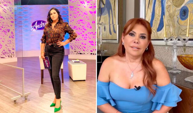 Andrea Llosa aseguró no tiene rencillas con ningún conductora de ATV. Foto: composición Andrea Llosa, Magaly Medina/Instagram.