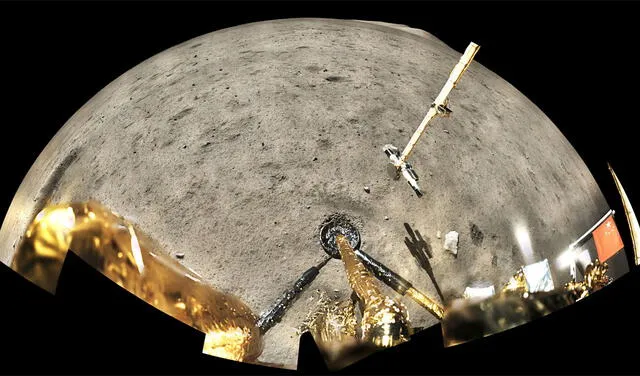 El nuevo mineral se identificó a partir de las muestras lunares traídas por la misión china Chang'e 5. Foto: CNSA