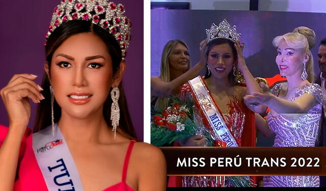 Lesly Quispe es la sucesora de Erika Mishaska Cárdenas Martínez, Miss Perú trans 2021. Foto: composición LR/captura Miss Perú Trans/Facebook