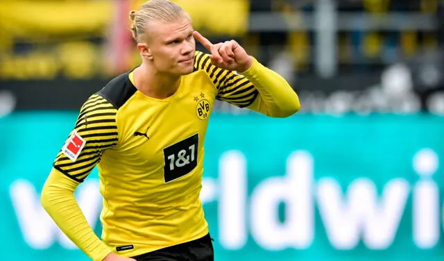 Haaland es el actual goleador del Dortmund. A fin de temporada podría cambiar de camiseta. Foto: EFE