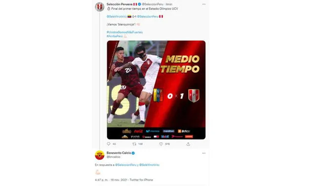 Esta es la segunda temporada de Lapadula en Benevento. Captura: Twitter selección peruana.