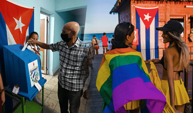 Foto:El referendo ha sido el primero para una ley particular y el tercero en general que se realiza en Cuba desde el triunfo de la revolución en 1959. Foto: composición LR/ AFP composición LR/ AFP