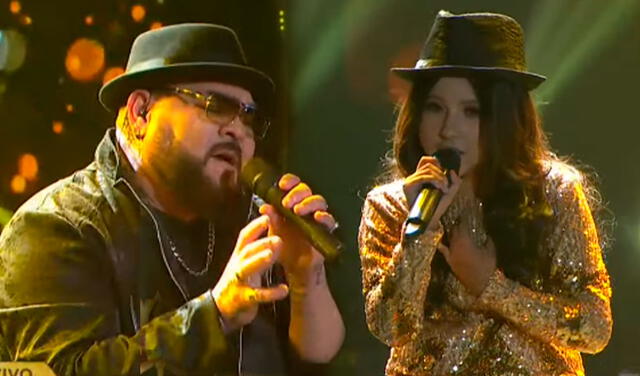 Michelle Soifer aseguró que la interpretación de Ángel López y ‘Laura Pausini’  de "No sé" fue la mejor versión que escuchó en su vida. Foto: captura Latina