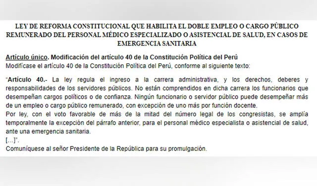 Artículo 40 de la Constitución Política del Perú. Foto: diario El Peruano