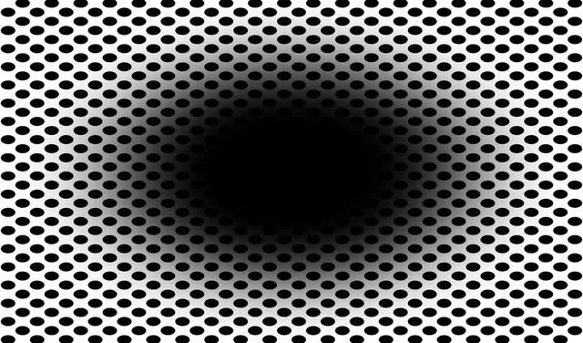 Ilusión óptica del agujero negro en expansión. Foto:  Laeng, et. al. (2022)