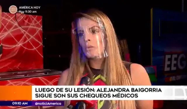 Alejandra Baigorria decidió ir al médico tras sufrir descompensación en Esto es guerra. Foto: captura de américa TV