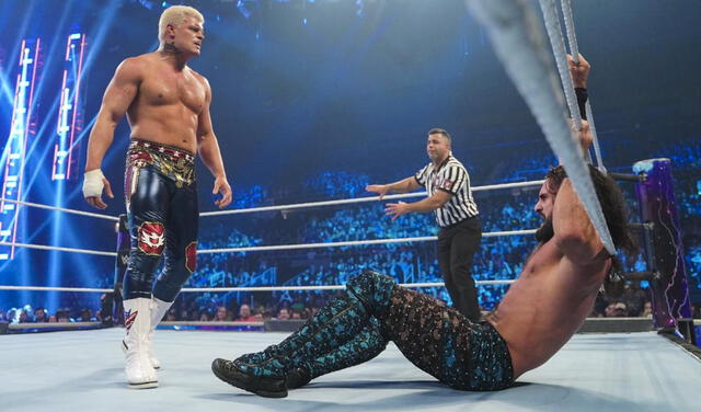 Cody Rhodes venció a Seth Rollins por segunda vez consecutiva. Foto: WWE