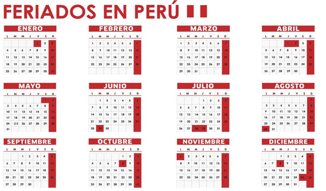 Feriados en Perú de 2022