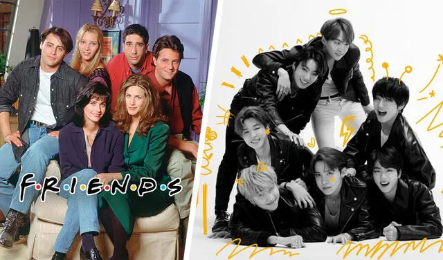 Friends x BTS. Foto: composición NBC/BIGHIT
