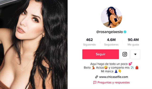 Rosángela Espinoza es una de las famosas de TV con mayor número de seguidores en TikTok. Foto: captura Rosángela Espinoza/TikTok