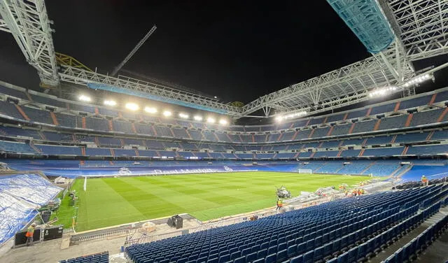 Así estaba el jueves en noche el Bernabéu. Foto: nuevobernabeu