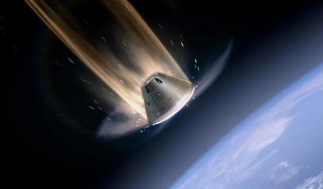 La cápsula Orión retornará a la Tierra a una velocidad de 11 km/s y a una temperatura de 2.760 °C. Se espera que caiga en el Océano Pacífico. Foto: NASA