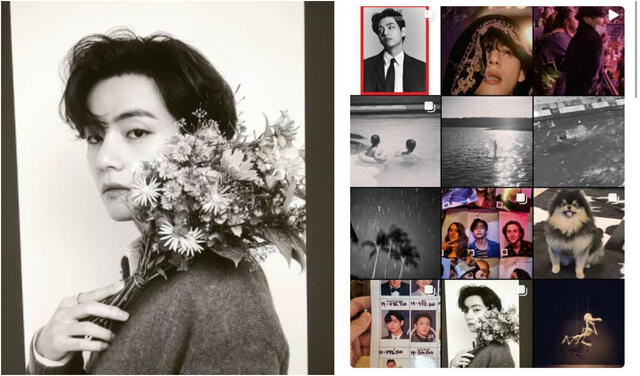 Taehyung en Instagram: idol reveló cómo se siente respecto a su feed. Foto: composición LR / Imágenes Captura Taehyung en Instagram: idol reveló cómo se siente respecto a su feed. Foto: composición LR / Imágenes Captura