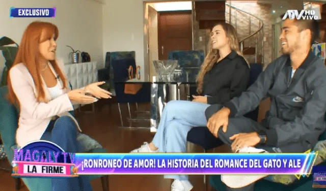 Magaly Medina le preguntó a Rodrigo Cuba y Ale Venturo si alguna vez dudaron por lo pronto que se dio su relación. Foto: captura de ATV