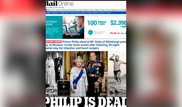 “Buenas noches, Felipe”: el adiós de medios británicos al Duque de Edimburgo