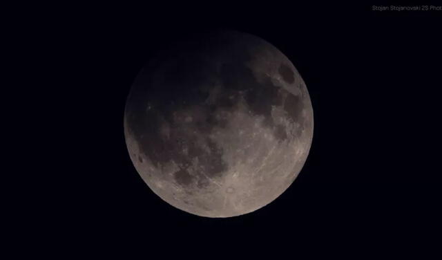 Eclipse lunar penumbral captado en Macedonia en 2016. Foto:  Stojan Stojanovski