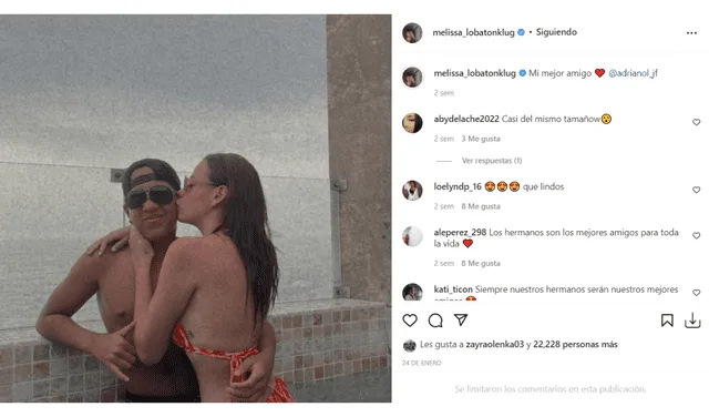 Melissa Lobatón publica una foto junto a Adriana Farfán en el día de su cumpleaños.