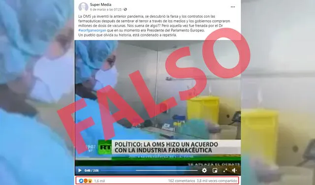 Es falso que la OMS haya inventado la anterior pandemia