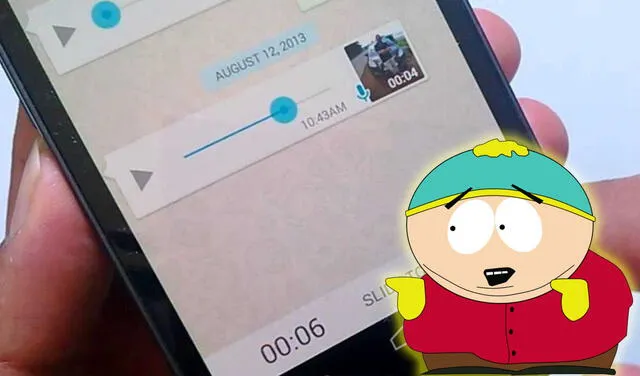 WhatsApp: así podrás enviar audios a tus amigos con la voz de Eric Cartman de South Park