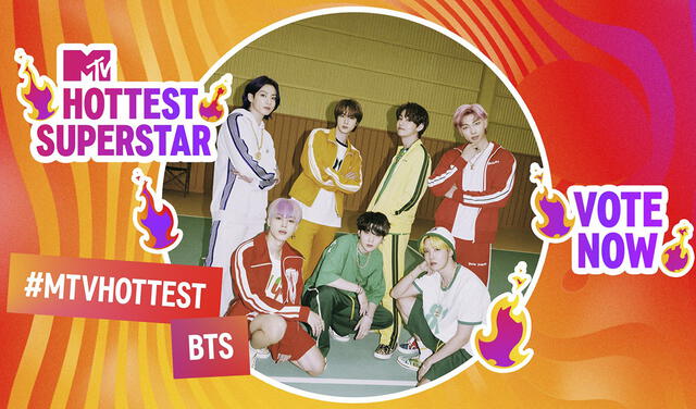 BTS es uno de los 50 nominados en la edición 2021 de los MTV Hottest Superstar. Foto: MTV Uk