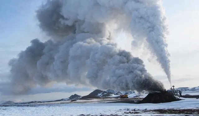 Volcán Krafla en Islandia
