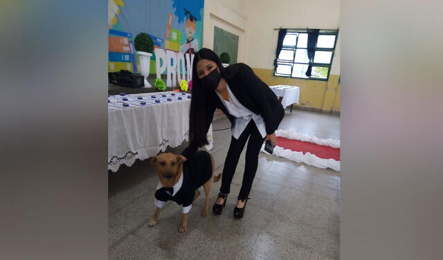 Facebook viral: invitan a perro callejero para que asiste a una graduación y acompañe a los estudiantes