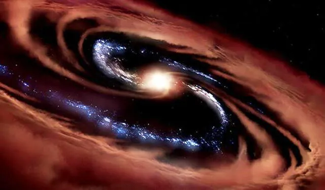 Un agujero negro va consumiendo a la galaxia CQ4479, aunque no de la forma sospechada | Foto: NASA/ Daniel Rutter