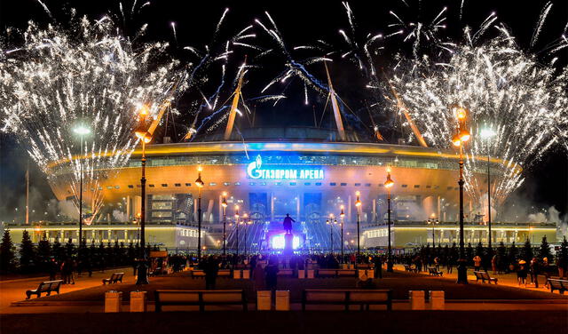 El Estadio de San Petersburgo (Rusia) albergará la final de la Champions League el 28 de mayo de 2022. Foto: AFP