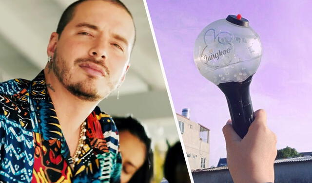 J.Balvin: uno de los elementos ícono del fandom de BTS habría sido replicado. Foto: captura YouTube/Twitter