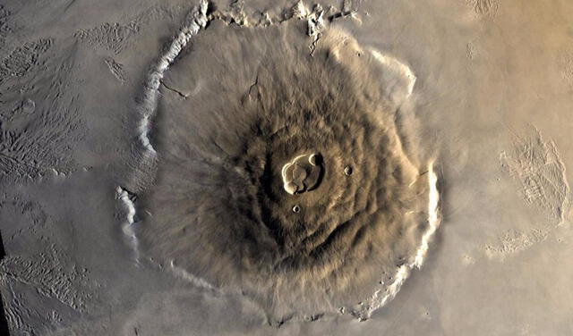 Olympus Mons es un volcán que nunca podría haberse formado en la Tierra. Foto: NASA / Jet Propulsion Laboratory