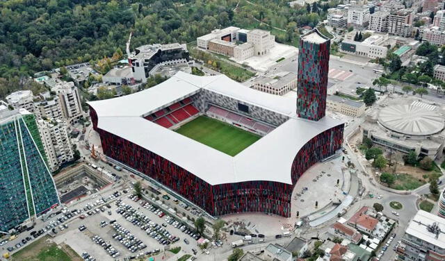 Vista del Estadio Nacional de Albania. Foto: UEFA.