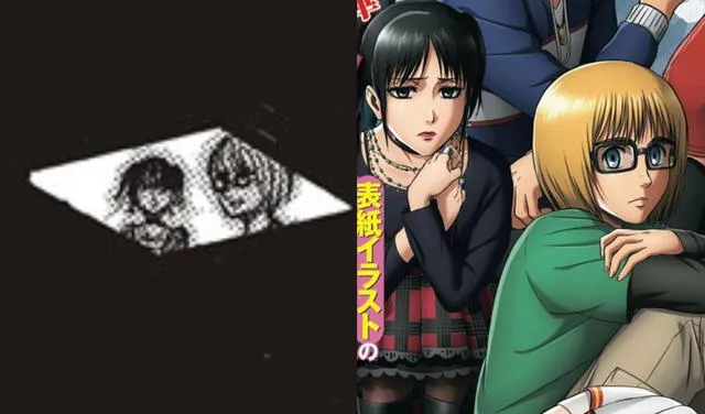 Armin y Mikasa en Attack on school castes. Foto: Bessatsu Shonen Magazine