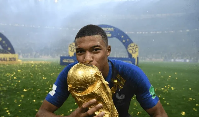 Mbappé ganó el Mundial de Rusia 2018 a la edad de 19 años. Foto: AFP