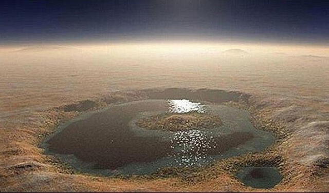 El lago de Marte más largo que encontraron medía entre 20 y 30 kilómetros | Foto: elsiglo.cl