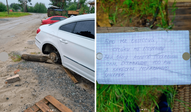 Se roba una llanta de carro y la devuelve con dinero para cubrir los ‘daños ocasionados’