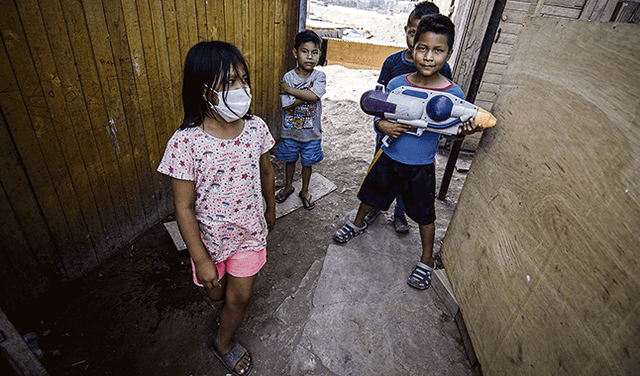 niños mascarilla covid coronavirus pobreza