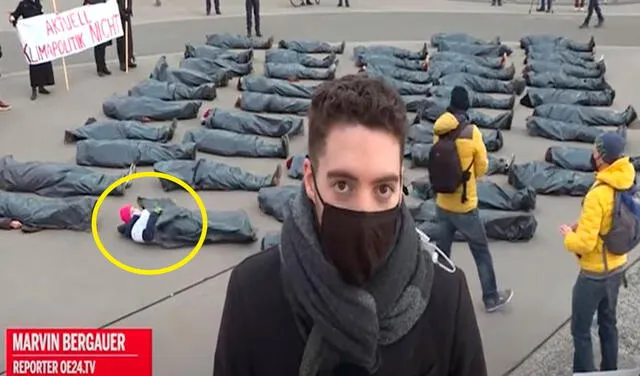 YouTube viral: hombre tenía que hacerse el muerto durante protesta, pero se levanta y arruina una trasmisión en vivo