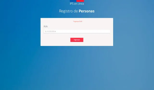 Registro de personas IPS Chile