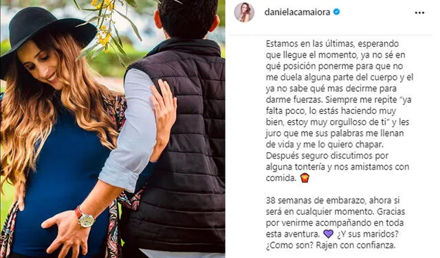 4.7.2021 | Parte 3 del post de Daniela Camaiora agradeciendo el apoyo de su esposo Ricardo Coda. Foto: captura Daniela Camaiora / Instagram