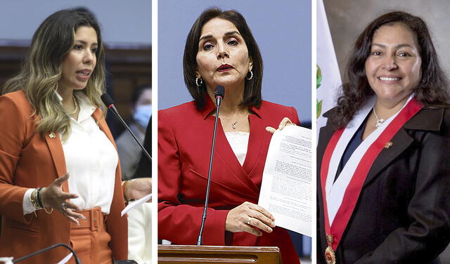 Hasta ahora tres congresistas han registrado documentos con plagios: Amuruz, Patricia Juárez y Karol Paredes. Foto: composición LR