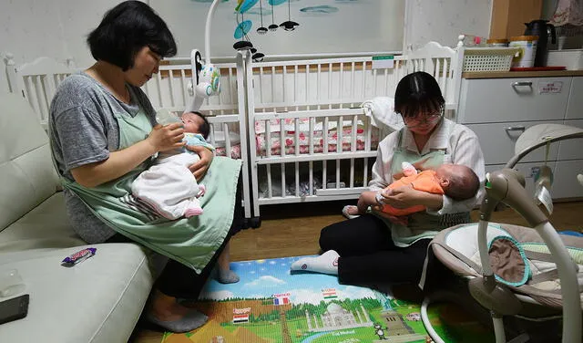 Corea del Sur tiene una tasa de natalidad de 0,81, la más baja del mundo. Foto: AFP