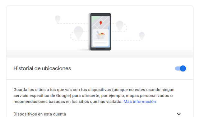 Cómo desactivar por completo el historial de ubicaciones. Foto: La República Cómo desactivar por completo el historial de ubicaciones. Foto: La República