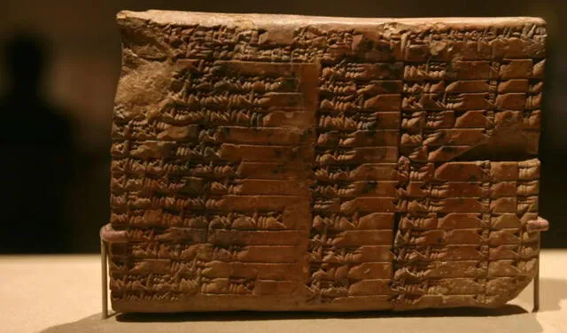 Plimpton 322, tabla babilónica del siglo II a.c. con registros numéricos. Foto: The New York Times
