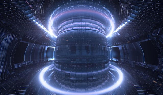 El plasma viaja dentro del reactor de fusión EAST, el "sol artificial chino". Imagen: difusión