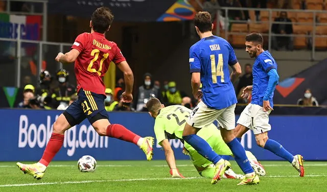 Italia vs. España: Pellegrini descontó en partidazo por la Liga de Naciones